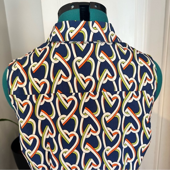 Cabi Armour Heart Chain Shirt Dress Style 5370 Navy Duster Lined Coastal medium - Picture 8 of 15